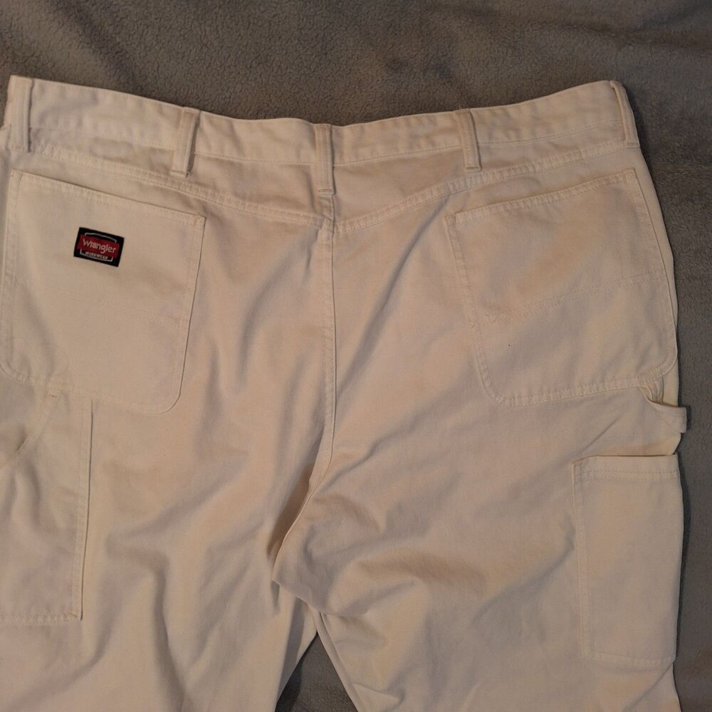 WRANGLER Workwear White Jeans Men 44x32 Painters Carpenters Pants - Picture 12 of 12